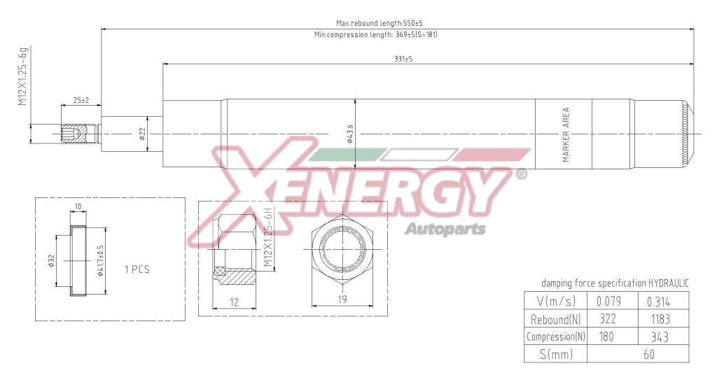 Amortisseurs XENERGY ref. X506365
