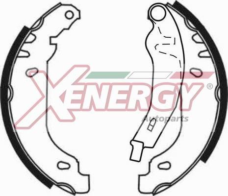 Jeu de 4 mâchoires de frein (Garniture de frein à tambour) XENERGY ref. X50667