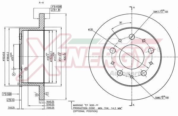 Disques de frein XENERGY ref. X601166