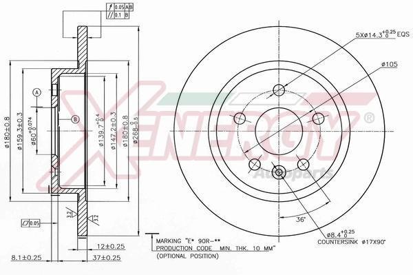 Disques de frein XENERGY ref. X601387