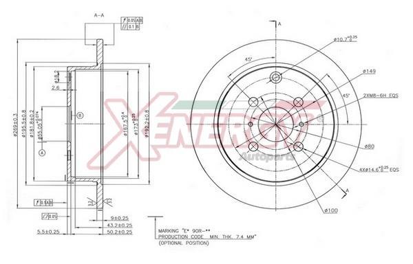 Discos de travão XENERGY ref. X601507