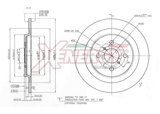 Disques de frein XENERGY ref. X601519