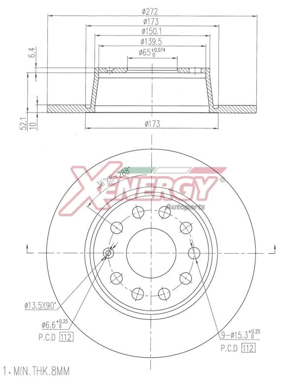 Disques de frein XENERGY ref. X601564