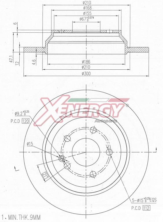 Disques de frein XENERGY ref. X601565
