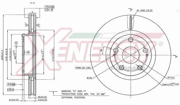 Disques de frein XENERGY ref. X602241