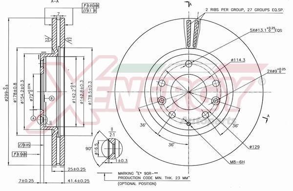 Disques de frein XENERGY ref. X602560