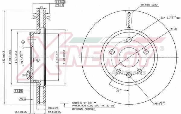 Disques de frein XENERGY ref. X602736