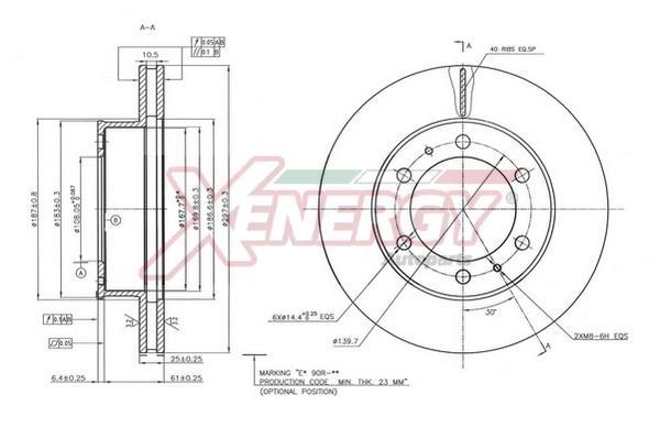 Disques de frein XENERGY ref. X602912