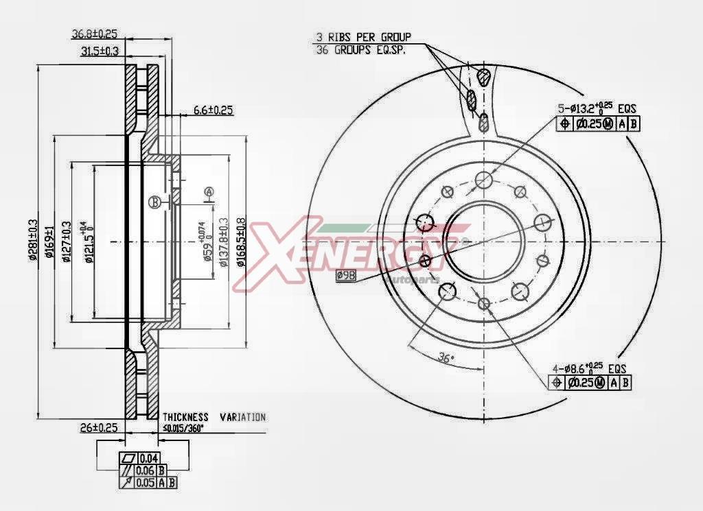 Disques de frein XENERGY ref. X602925