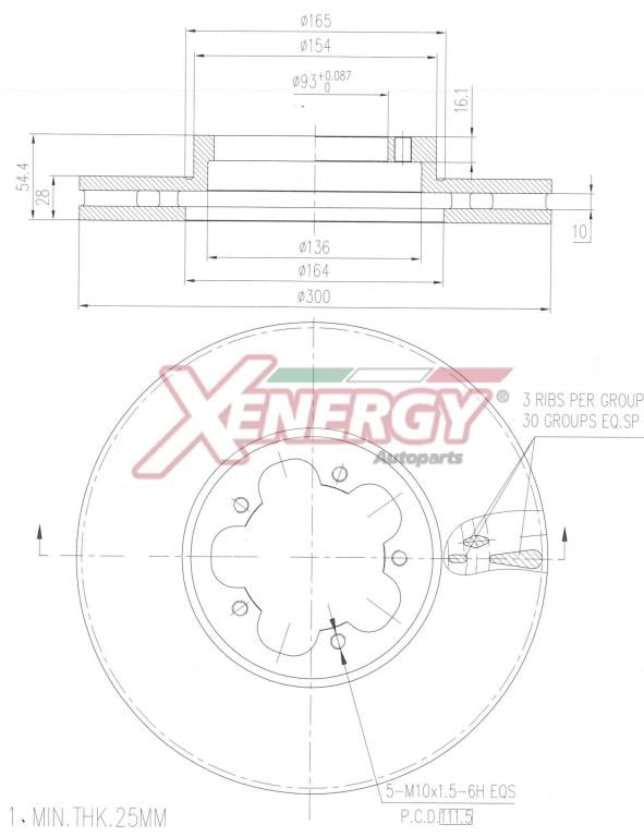 Discos de travão XENERGY ref. X602947
