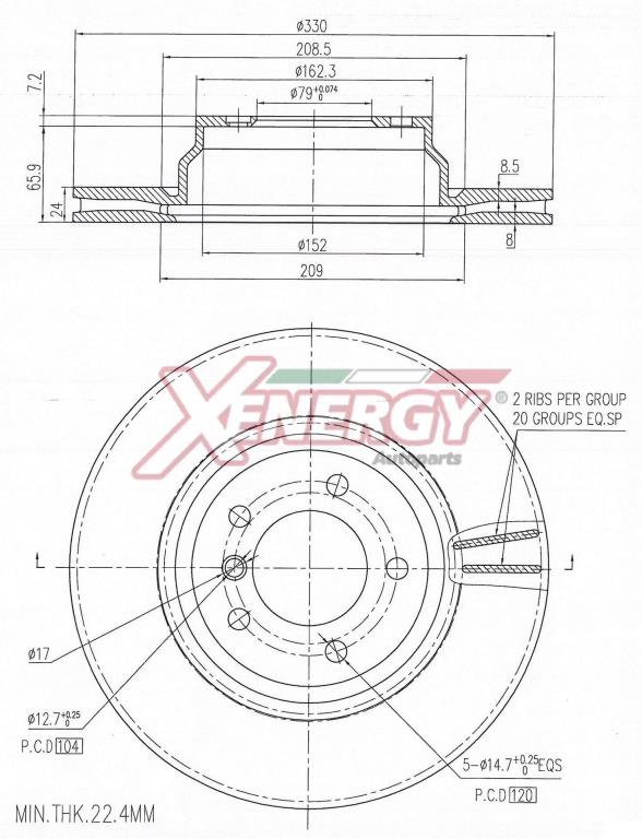 Disques de frein XENERGY ref. X602950