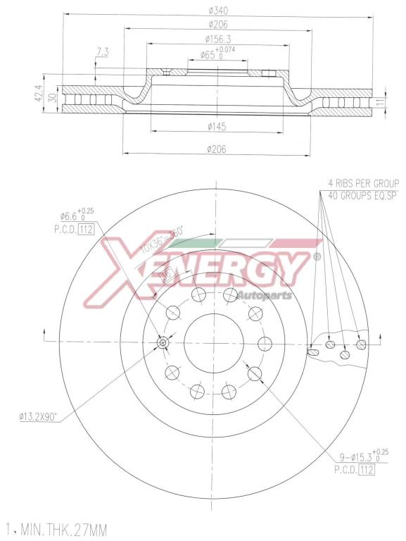 Disques de frein XENERGY ref. X602958