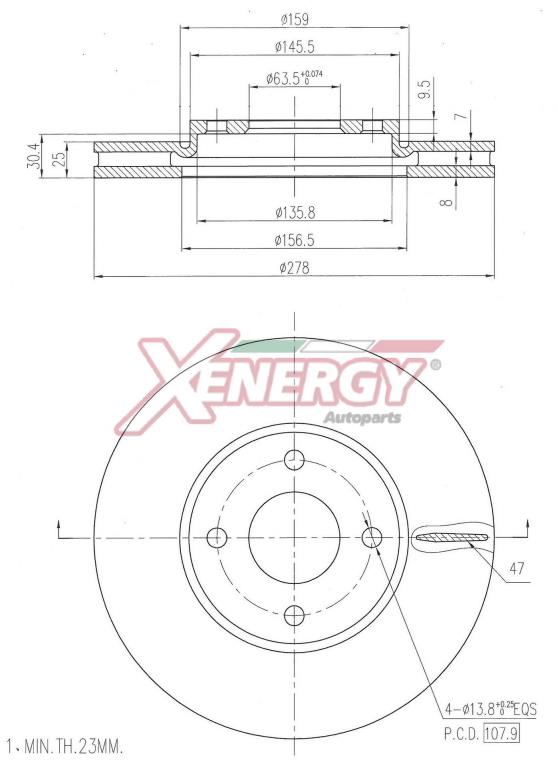 Discos de travão XENERGY ref. X602959