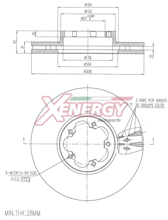 Discos de travão XENERGY ref. X602961