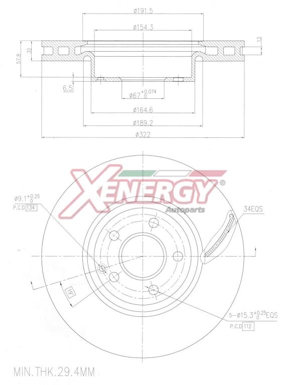 Discos de travão XENERGY ref. X602974