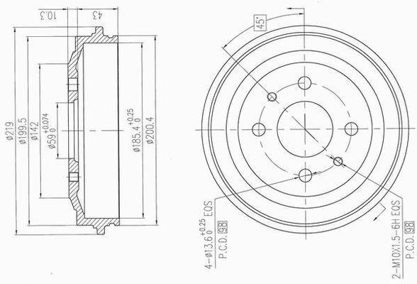Tambour de frein XENERGY ref. X654013