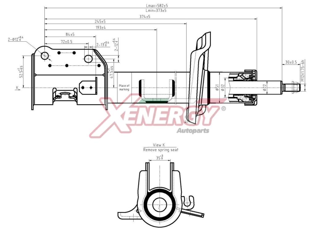 Amortecedor de choques XENERGY ref. X8104334