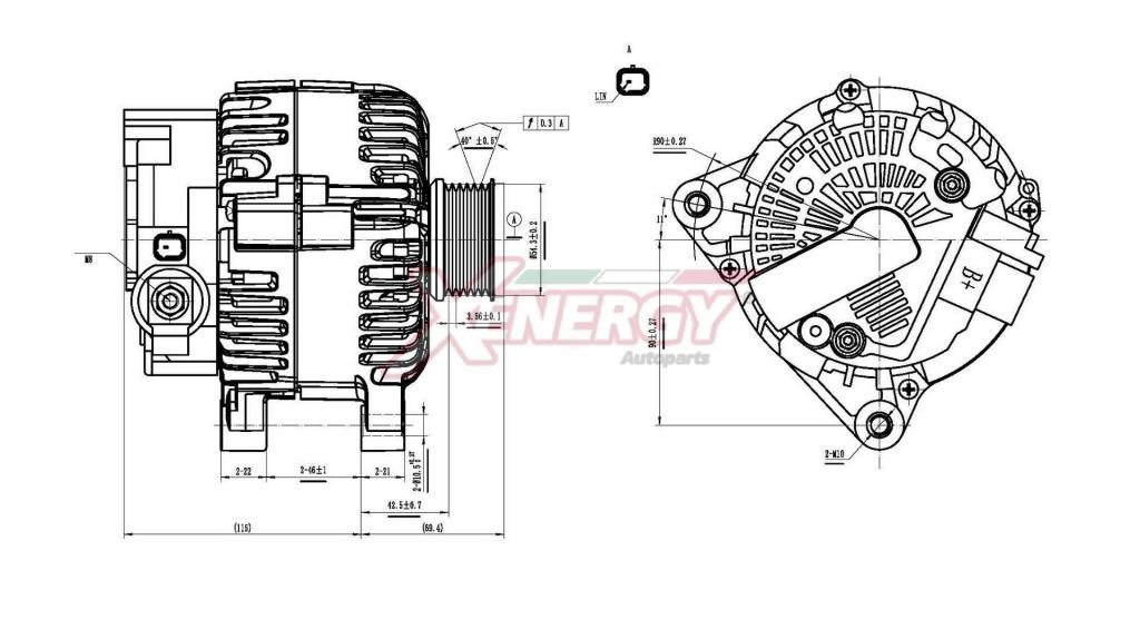 Alternateur XENERGY ref. XAL41415AD
