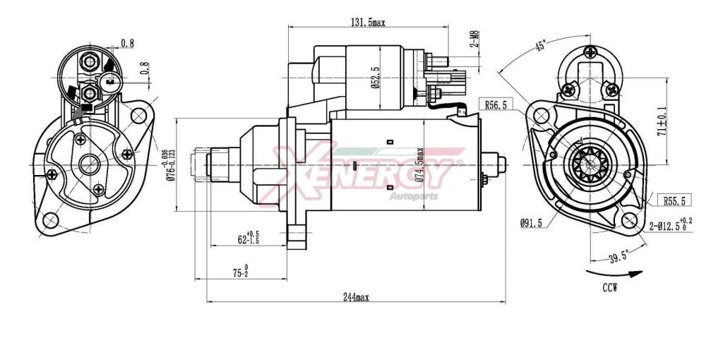 Motor de arranque (Arrancador) XENERGY ref. XST25510AD
