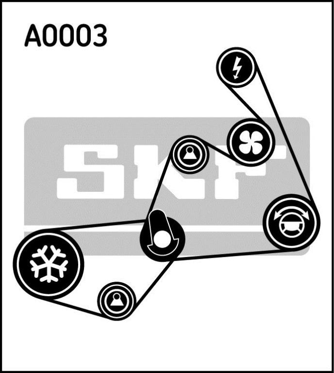 Kit de courroie d'accessoire SKF ref. VKMA 31020