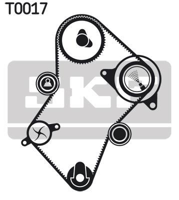 Pompe à eau + kit de courroie de distribution (Kit courroie de distribution) SKF ref. VKMC 03241-2