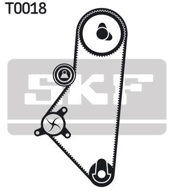 Pompe à eau + kit de courroie de distribution (Kit courroie de distribution) SKF ref. VKMC 03201-2