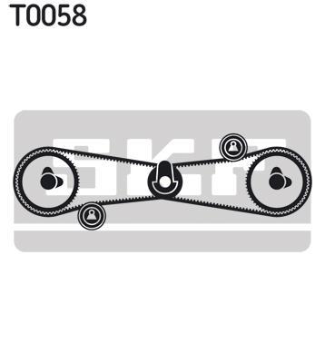 Kit de distribution (Kit courroie de distribution) SKF ref. VKMA 02501