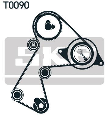 Kit de distribution (Kit courroie de distribution) SKF ref. VKMA 06116