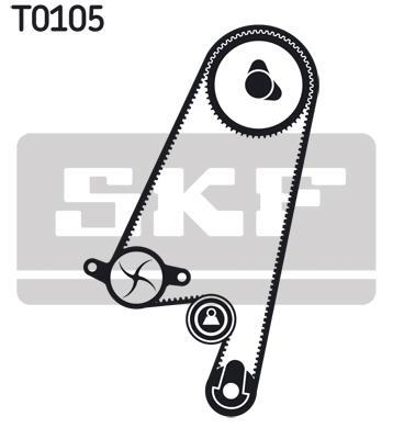 Pompe à eau + kit de courroie de distribution (Kit courroie de distribution) SKF ref. VKMC 05402