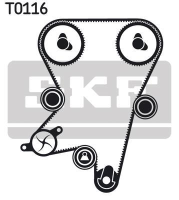 Pompe à eau + kit de courroie de distribution (Kit courroie de distribution) SKF ref. VKMC 05222