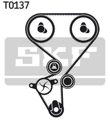 Pompe à eau + kit de courroie de distribution (Kit courroie de distribution) SKF ref. VKMC 03130