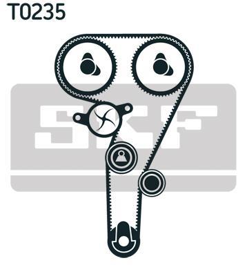 Kit de distribution (Kit courroie de distribution) SKF ref. VKMA 02277
