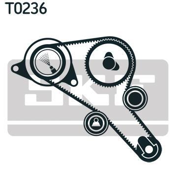 Kit de distribution (Kit courroie de distribution) SKF ref. VKMA 07404