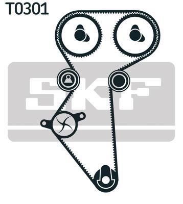 Kit de distribution (Kit courroie de distribution) SKF VKMA 90007