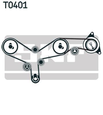 Kit de distribution (Kit courroie de distribution) SKF ref. VKMA 03261