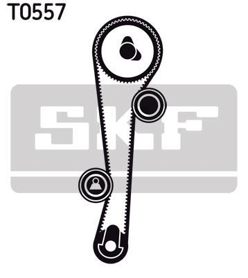 Pompe à eau + kit de courroie de distribution (Kit courroie de distribution) SKF ref. VKMC 95632