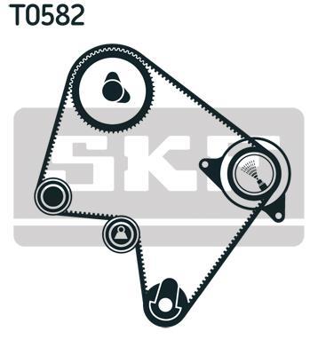 Pompe à eau + kit de courroie de distribution (Kit courroie de distribution) SKF ref. VKMC 96010