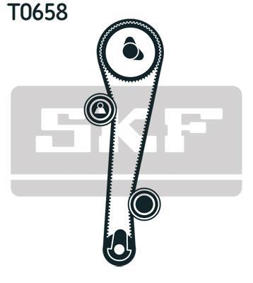 Kit de distribution (Kit courroie de distribution) SKF ref. VKMA 95656