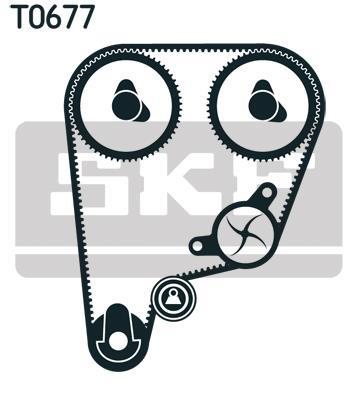 Pompe à eau + kit de courroie de distribution (Kit courroie de distribution) SKF ref. VKMC 93210