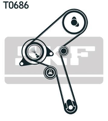 Kit de distribution (Kit courroie de distribution) SKF ref. VKMA 92519