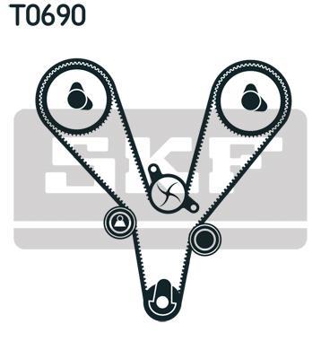 Kit de distribution (Kit courroie de distribution) SKF ref. VKMA 95657