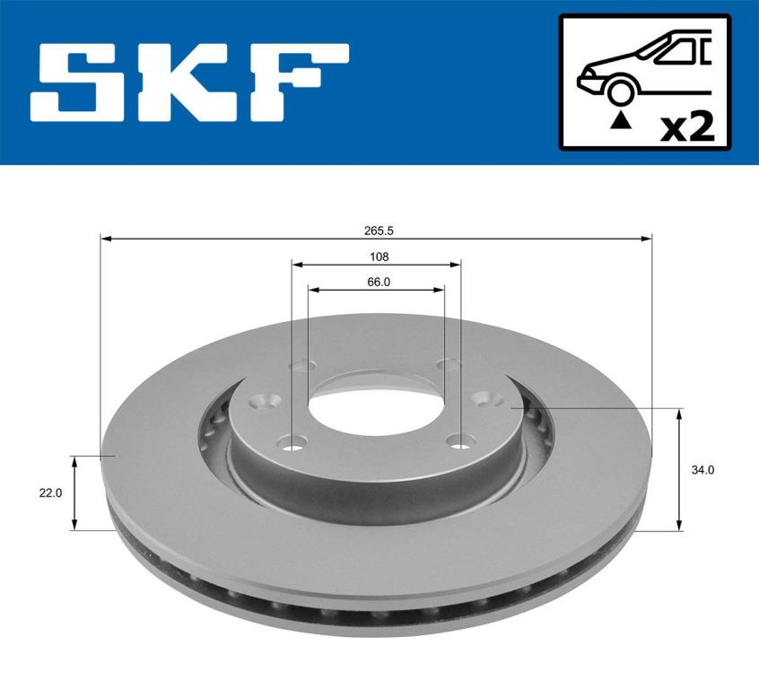 Disques de frein SKF ref. VKBD 80001 V2