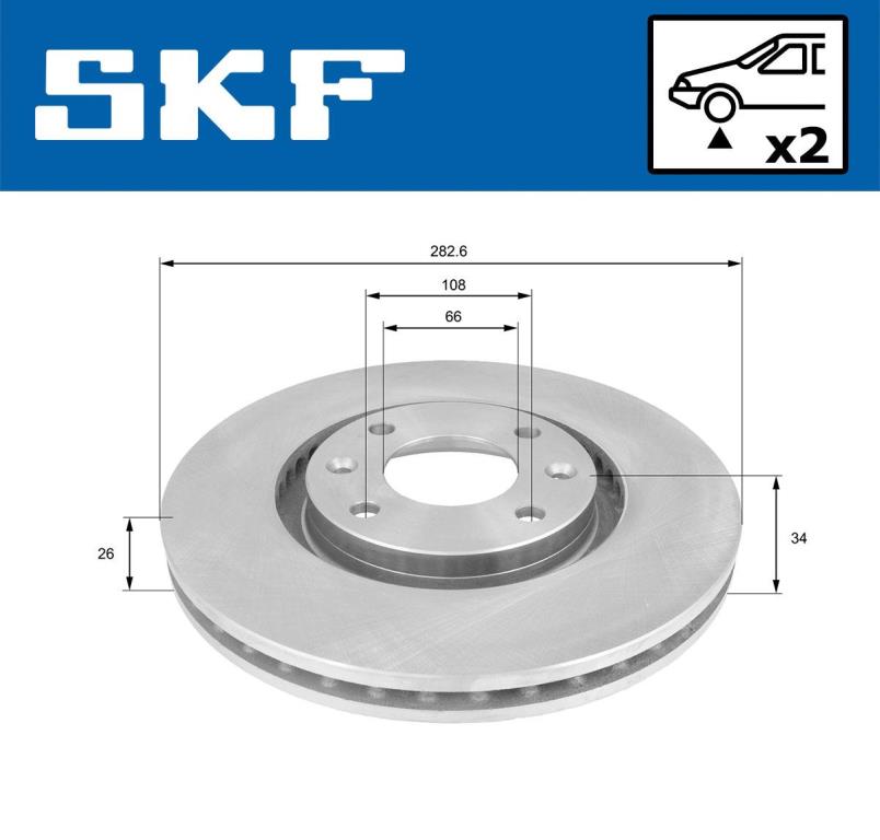 Discos de freno SKF ref. VKBD 80002 V2