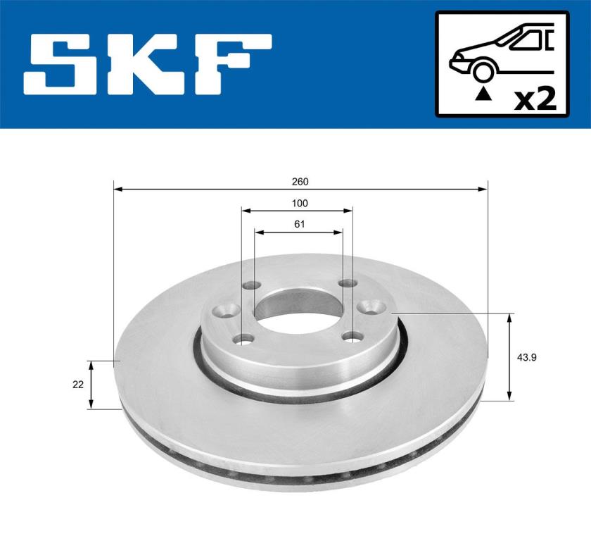 Discos de freno SKF ref. VKBD 80004 V2