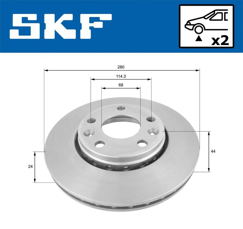 Disques de frein SKF ref. VKBD 80008 V2