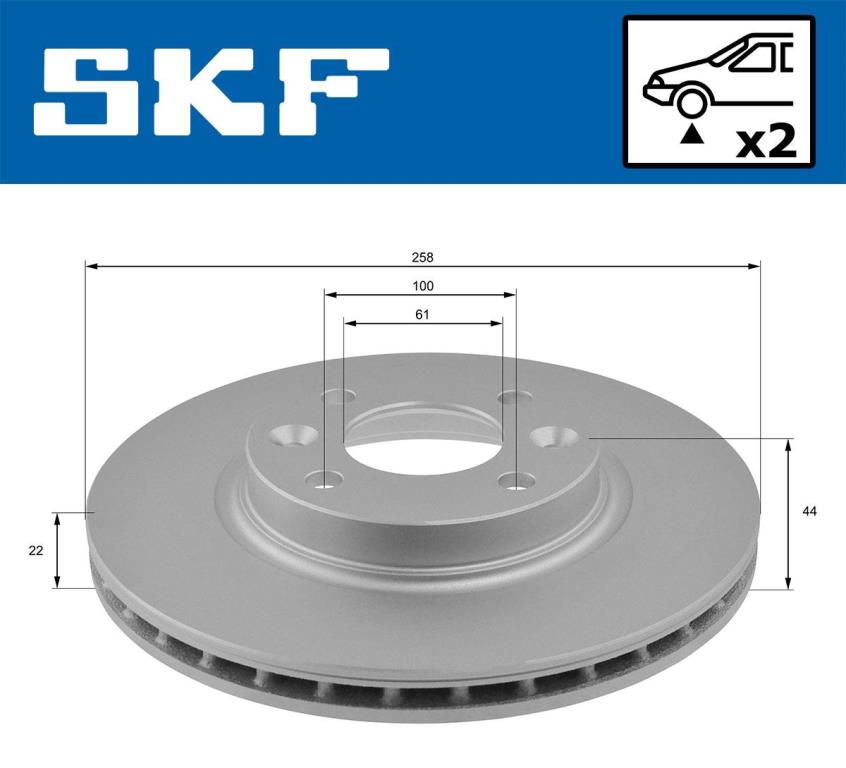 Discos de freno SKF ref. VKBD 80009 V2
