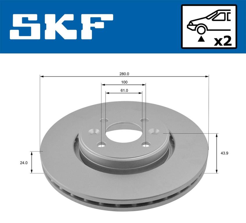 Discos de freno SKF ref. VKBD 80010 V2