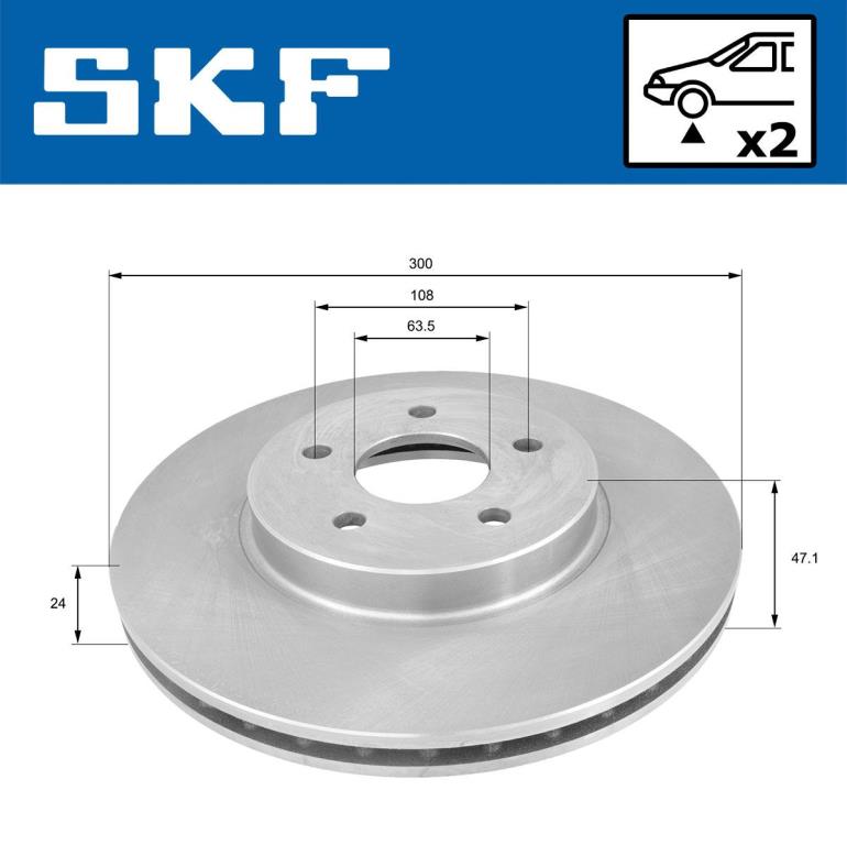Disques de frein SKF ref. VKBD 80015 V2