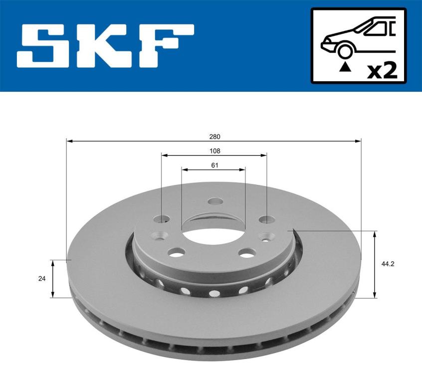 Disques de frein SKF VKBD 80017 V2