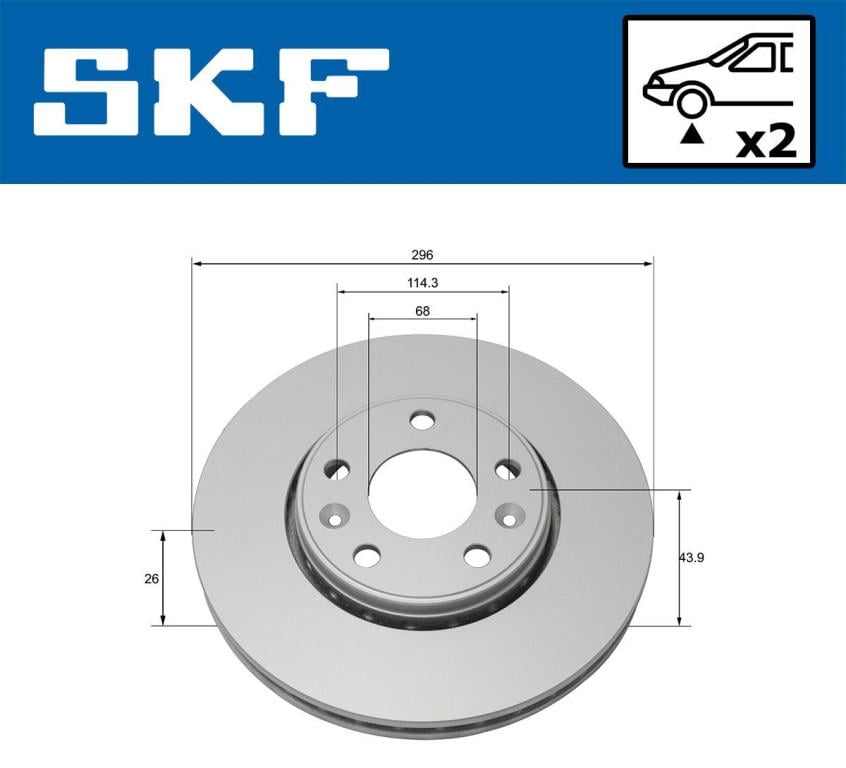 Discos de freno SKF ref. VKBD 80018 V2